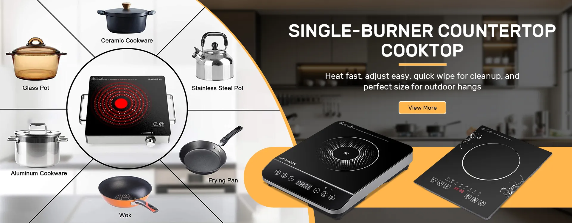 SINGLE-BURNER COUNTERTOP COOKTOP