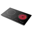 LAVT-2203 – Dual Voltage Hybrid Tabletop Cooker with Induction & Infrared Zones, Works with All Cookware