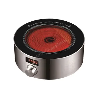 Model LAVT-15 – Knob Control Infrared Cooker, Stainless Steel Body, 1500W