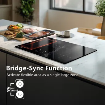 Induction Cooktop | A-Grade Black Crystal Plate