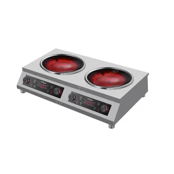 Model LAVTD‑116 Commercial Double Burner Infrared Ceramic Cooker with Independent Control